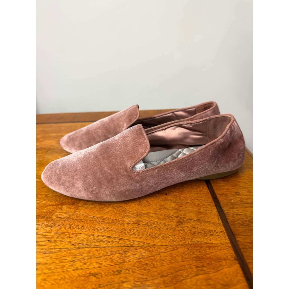 Birdies Starling Velvet Loafers Dusty Pink Smoking Slippers Womens 8.5 Comfort
